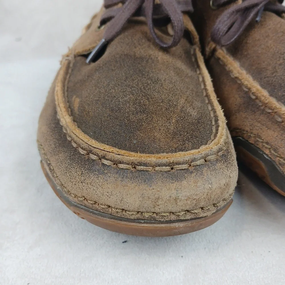 Ariat Gleeson 9.5 Mens Shoes Boat Moc Brown Casual‎